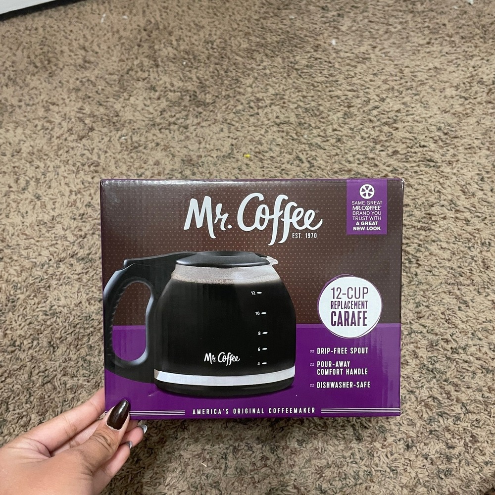 Open Box Mr Coffee 12 Cup Replacement Carafe Drip Free Spout Dishwasher Safe